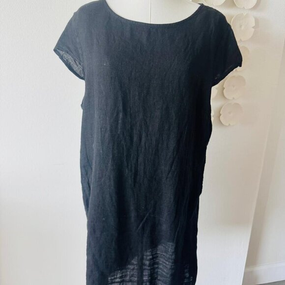 Black Linen Dress from Greece - Picture 4 of 4